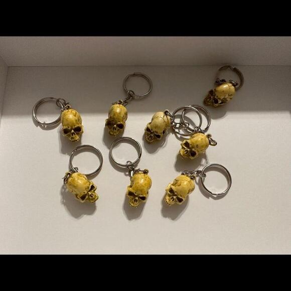 Other - Set of 8 Skeleton Keychain Charms - Unlock Halloween Fun!